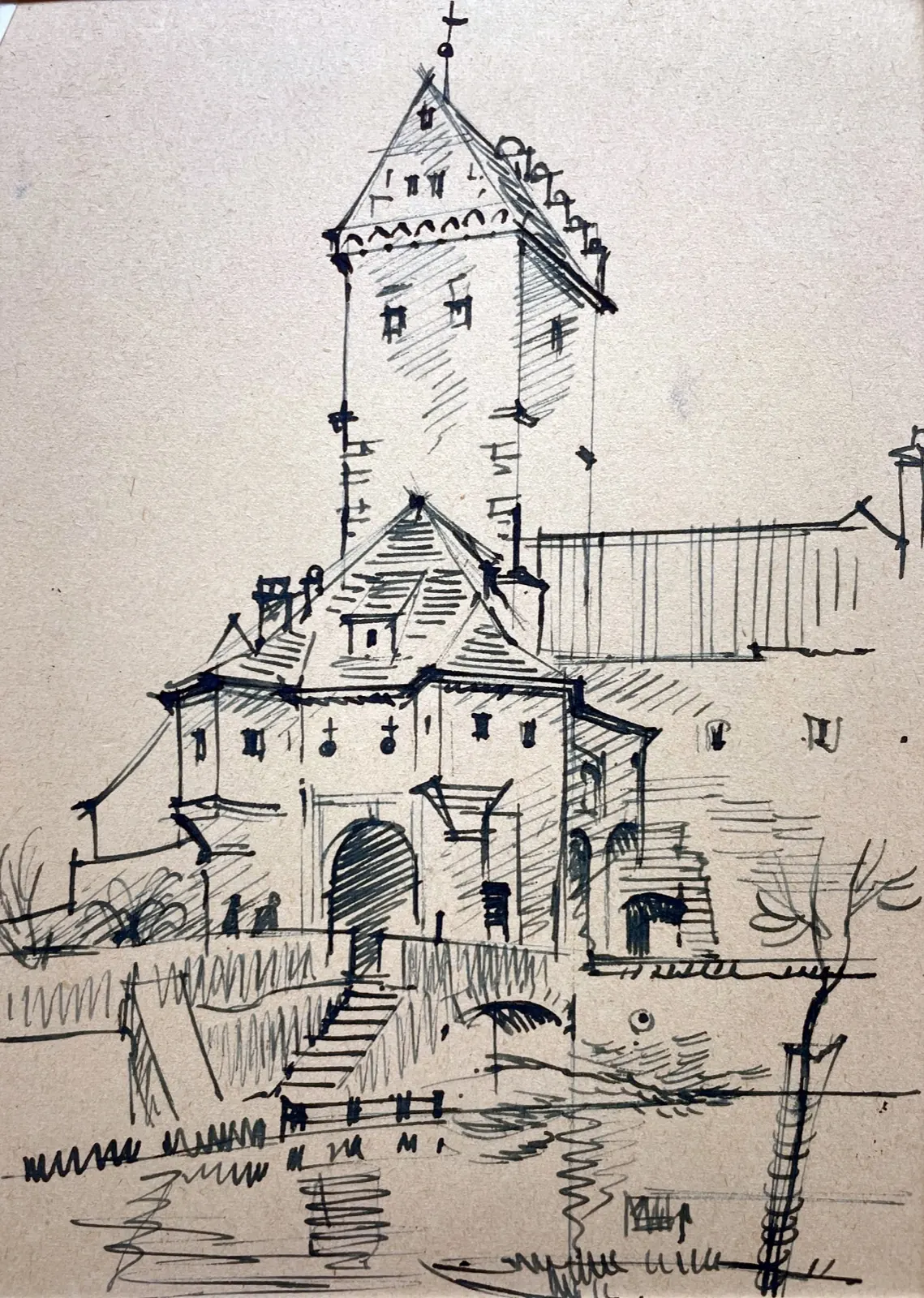 Rothenburger Tor mit Wehrturm in der Stadtbefestigung von Dinkelsbühl