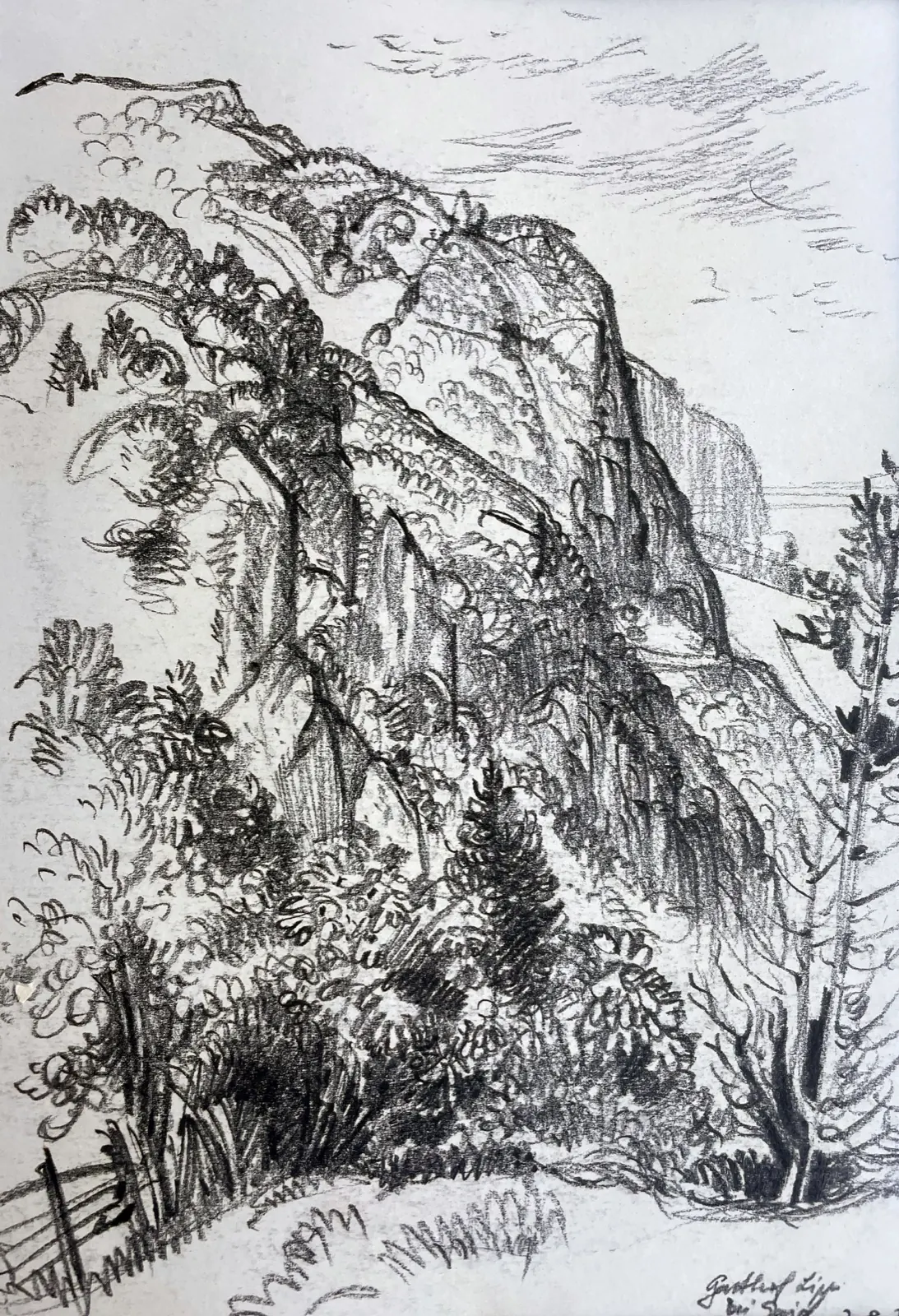Blick vom Gasthof Lipp bei Gaid oberhalb Andrian