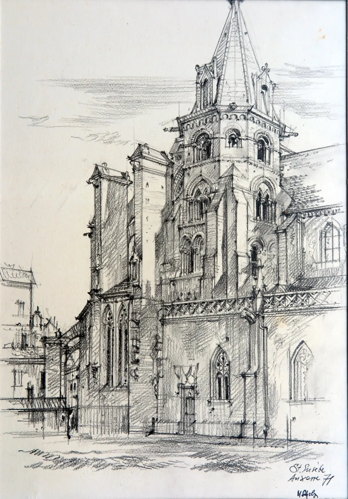Gotische Kirche St Eusèbe in Auxerre