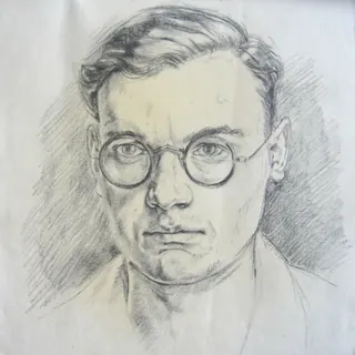Selbstporträt von Udo Scholz, Bleistiftzeichnung um 1936